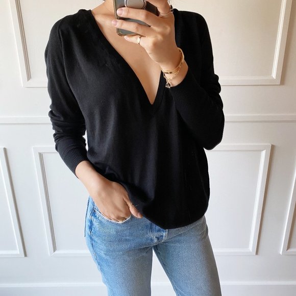 Proenza Schouler Sweaters - Proenza Schouler Deep V Thin Sweater / Shirt Small